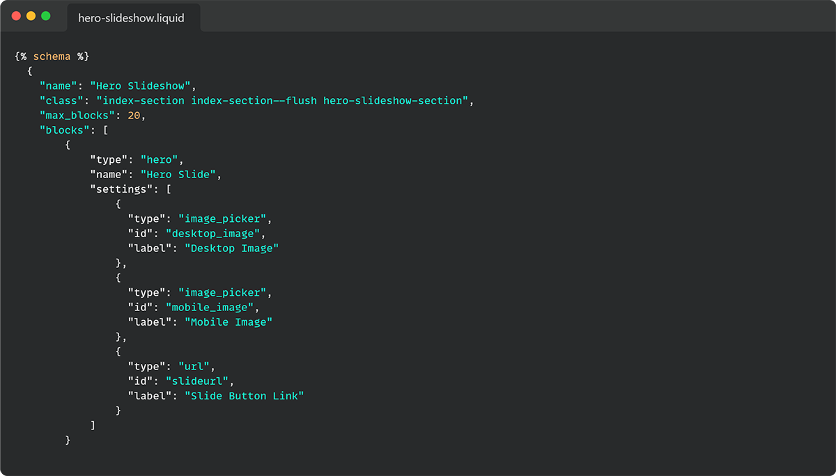 Section Schema Generator